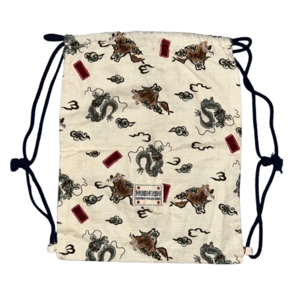 HUSHUSH drawstring bag dragon japanese sentez-vous bien - Picture 1 of 3